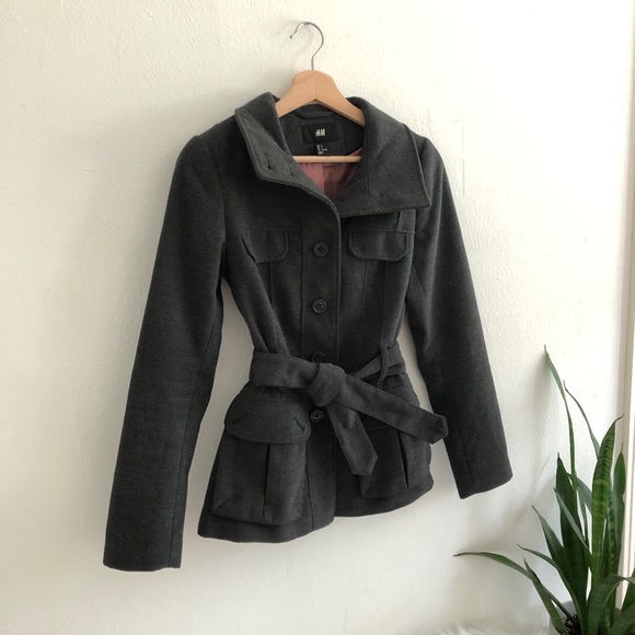 H&M dark gray jacket coat - Picture 3 of 5